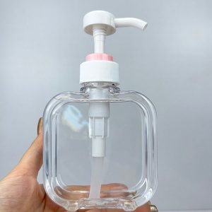 Free Sample 500ml <b>Empty</b> Lotion Hand Sanitizer Body Wash square Transparent Press Pump Head <b>Plastic</b> <b>Bottles</b> - Product Image 4