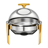 Liyunda – Offre Spéciale : Ensemble de Réchauds Ronds de Luxe pour Buffet, Style Moderne, en Acier Inoxydable, Chauffe-Plats 6L pour Hôtels et Restaurants