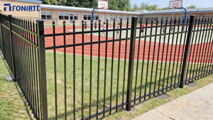 Valla Decorativa de Aluminio con Puntas de Lanza, Valla Metálica con Puntas de Lanza Negra de 6 pies x 8 pies para Exteriores - Product Image 2