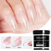 100g grande capacité 6 couleurs crémeux Extension ongles Gel Soak-Off UV Gel lampe à LED Source dur constructeur Gel pour Nail Art bricolage