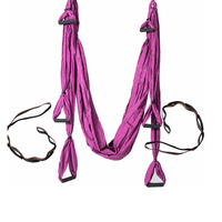 Sangle de yoga aérien réglable, entraîneur d'inversion anti-gravité, ceinture d'étirement de flexibilité pour porte, hamac balançoire pour la maison et la salle de sport