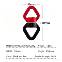 Mousqueton en aluminium YCX Hook004 30KN 360° entièrement automatique avec dispositif de sécurité rotatif, léger, accessoire de suspension pour balançoire
