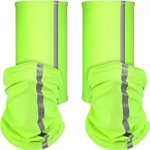 Neck Gaiter Tubo reflectante Bandana Seguridad Multifuncional Headwear Neon Fishing Face Shield Warmer para hombres