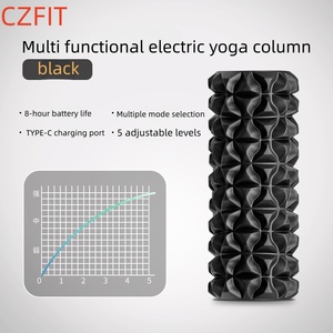 CZFIT Masseur musculaire électrique à axe en mousse, bâton de massage à picots, rouleau de massage, équipement de fitness sportif, colonne vibrante pour le yoga - Product Image 1