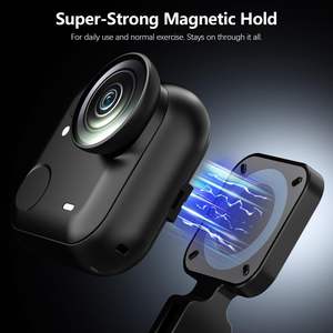 Base magnétique à dégagement rapide Amazear pour Insta360 GO Ultra, adaptateur en alliage d'aluminium avec filetage 1/4\" pour trépied et perche à selfie - Product Image 2