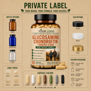 Cápsulas de Glucosamina, Condroitina, Cúrcuma y MSM para la Flexibilidad y Movilidad Articular, Certificadas por GMP, Sin GMO, Marca Privada OEM - Product Image 5