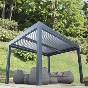 Gazebo de jardin robuste Pergola de Thaïlande 3x3M tente de fête de <span class=keywords><strong>mariage</strong></span> avec cadre <span class=keywords><strong>en</strong></span> aluminium arc <span class=keywords><strong>en</strong></span> bois pour pavillon de jardin de maison - Product Image 3