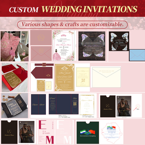 Invitaciones de <span class=keywords><strong>Boda</strong></span> de Acrílico Plateado con Espejo Personalizadas de Lujo, con <span class=keywords><strong>Sobres</strong></span> Florales con Detalles en Dorado y Tarjeta RSVP con Código QR - Product Image 6
