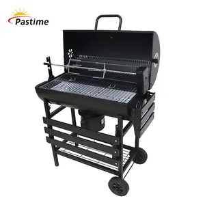New Design Electric Rotisserie Roast Rack Trolley Outdoor Heavy Barrel Charcoal Bbq Grills Backyard Barbecue Smoker For Party