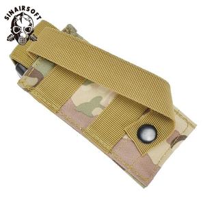 9MM Tactical Nylon Belt Double Mag <b>Bag</b> with EDC Flashlight Holder MOLLE Gun Holster for Hunting Accessories - Product Image 3