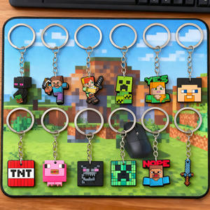 <span class=keywords><strong>Porte</strong></span>-clés et accessoires de jeu Pixel Minecrafts, pendentifs, marchandises de films et de séries TV, <span class=keywords><strong>porte</strong></span>-clés personnalisables, vente en gros DIY - Product Image 3