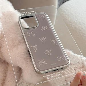 Custodia per telefono con Bowknot in stile coreano compatibile con per <span class=keywords><strong>iPhone</strong></span> <span class=keywords><strong>14</strong></span> 13 15 15 Pro Max include <span class=keywords><strong>Cover</strong></span> rigida a resina epossidica - Product Image 6