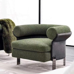 Fauteuils de salon et de chambre à coucher en tissu design italien moderne, canapé simple, <span class=keywords><strong>fauteuil</strong></span> <span class=keywords><strong>bas</strong></span> pour hôtel et appartement - Product Image 4