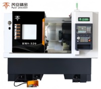 Torno CNC de Alta Precisión HMS-320 con Contrapunto y Controlador GSK, Longitud de Torneado de 420 mm