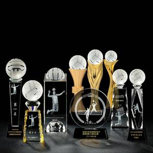 Trofeo deportivo de cristal personalizado de puente pequeño al por mayor, medalla y placa deportiva de cristal de diseño personalizado - Product Image 1