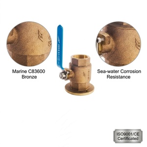 Robinet à bille fileté femelle en bronze de marque HF, Seacock Thru Hull, matériel marin pour accessoires de yacht et bateau - Product Image 3