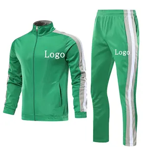 Top quality wholesale custom logo sweatsuit men's sports warm up tracksuit training jogging wear winter soccer uniform set