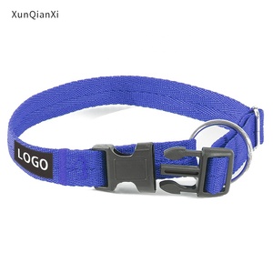 可调节纯色宠物项圈批发自有品牌尼龙定制狗项圈 - Product Image 1