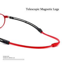 Sunbest 9001 TR90 Cadre Lunettes de Lecture Bleu Gris Magnétique Cou Suspendu Lecteurs Réglable Silicone Bras Lunettes À La Mode