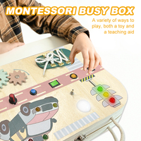 Boîte lumineuse LED Montessori jouets éducatifs sensoriels précoces pour les tout-petits sac en bois pour les activités des enfants