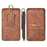 Nouvelle Pochette Universelle en Cuir pour Ceinture pour iPhone 17 16 15 14 13 12 11 Pro Max, Étui de Ceinture en PU pour Téléphones Mobiles