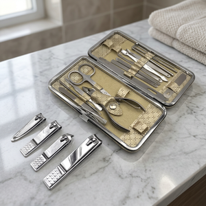 Zachary Industries High Quality Durable Silver <b>Nail</b> Clippers Set Best Manicure Pedicure <b>Kits</b> Stainless Steel Hand and Foot Use - Product Image 2