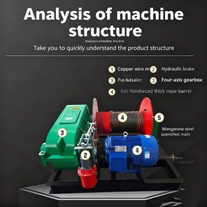 Treuil électrique à vitesse rapide JK20T, palan robuste de <span class=keywords><strong>20</strong></span> tonnes pour la construction, l'exploitation minière et le levage portuaire - Product Image 5