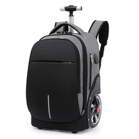 Sac de voyage Oxford tendance grande capacité, sac à dos cabine antivol pour ordinateur portable, sac à roulettes intelligent pour l'école