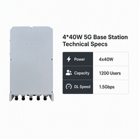 Estación Base 5G GNB para Exteriores de 1.5Gbps Ultra Rápida, 4x40W de Alta Potencia, Sub-6GHz N78 N41 N40 R16 R17, Modo SA, Baja Latencia, ENodeB IP66