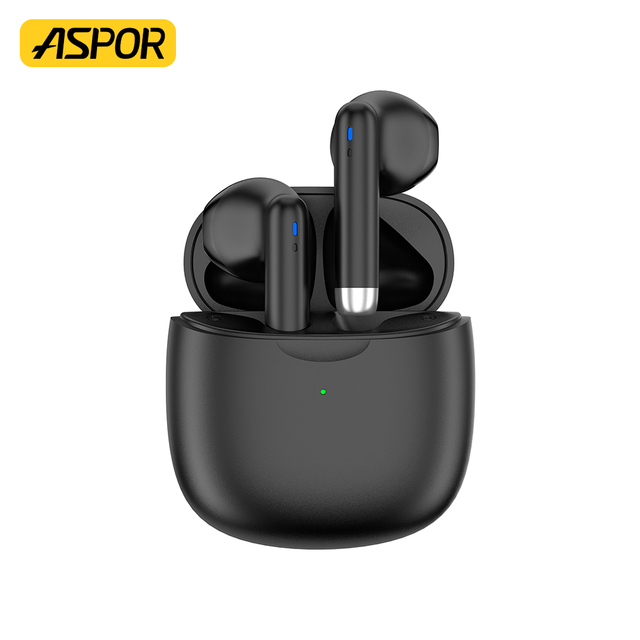 Aspor A608 2023 TWS Earphones for 5.1 LED Indicator IPX6 Waterproof LDAC Music Sports Exercise Run Headphones