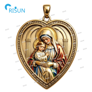 Collar con Colgante Personalizado <span class=keywords><strong>de</strong></span> Santa Ana, Patrona Católica, con Medalla <span class=keywords><strong>de</strong></span> María, Medallón Personalizado <span class=keywords><strong>de</strong></span> Santa Ana - Product Image 4