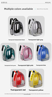 Sac à dos de transport portable pour animaux de compagnie en tissu Oxford, grande capacité, type capsule spatiale, pour chat, avec trous respirants, soulagement de la pression, double bandoulière