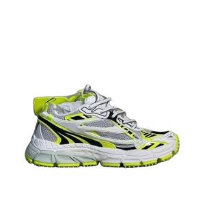 Sneakers unisexes en maille de style technique argenté et noir, respirantes, à semelle épaisse dentelée, antidérapantes, chaussures de sport décontractées pour la course à pied - Product Image 5