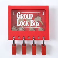 Boîte de verrouillage de sécurité murale combinée Boyue de bonne qualité en acier rouge et acrylique, certifiée CE, avec clés et identificateurs
