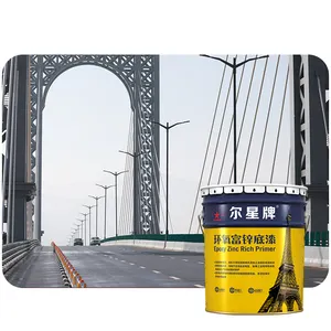 Apprêt époxy riche en zinc structure en acier peinture métallique antirouille séchage rapide acide et alcalin supportant la peinture fluorocarbone