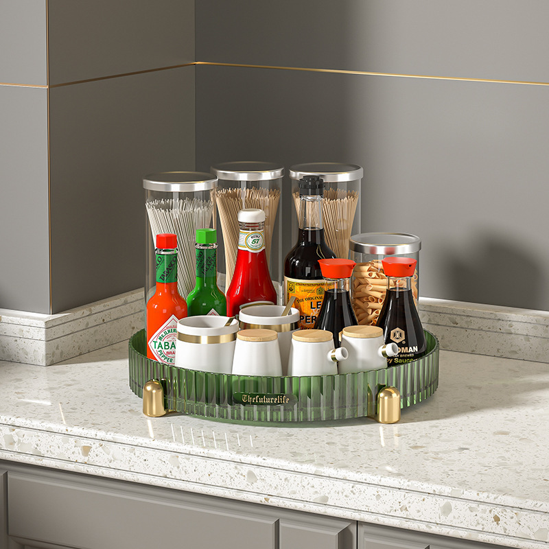 Single-layer rotating shelving unit [transparent green]