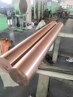 Barre ronde en cuivre de haute pureté pour usage industriel, taille et longueur personnalisables