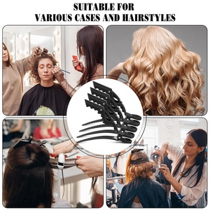 Clip Professionali Personalizzabili con Logo e Colore, Clip in Carbonio Anti-Appannamento <span class=keywords><strong>per</strong></span> Parrucchieri, Clip a Coccodrillo <span class=keywords><strong>per</strong></span> Salone, Barbiere, Truccatori - Product Image 3