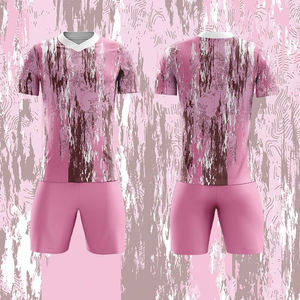 男性用半袖トレーニングウェアフルボディカスタマイズサッカースーツ通気性ジャージー大人 & 子供用ゲームユニフォーム - Product Image 6