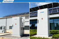 Système de stockage d'énergie (ESS) SUNWAVE 100 kWh HV en rack, 314 Ah, haute dissipation thermique, UPS Plug&Play pour ferme, tout-en-un, panneaux photovoltaïques + onduleur IP54 BMS