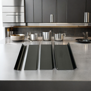 Poignée en profilé d'aluminium extrudé <span class=keywords><strong>Gola</strong></span> Série 6000, découpe sur mesure, couleur personnalisée, traitement de surface personnalisé, <span class=keywords><strong>marque</strong></span> XINGQIU, cuisine - Product Image 2