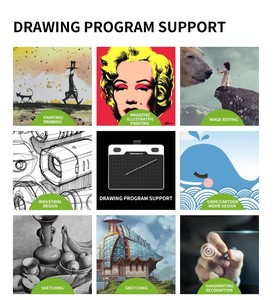 Tavoletta Grafica Industriale OEM T503 per Insegnamento <span class=keywords><strong>Online</strong></span>, Penna Digitale Elettronica per <span class=keywords><strong>Disegno</strong></span>, Tablet PC per Designer, Animatori e Principianti - Product Image 3