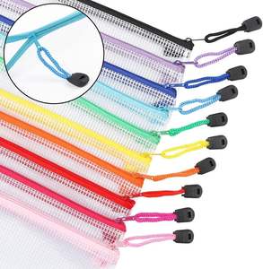 A6カスタムフォルダロゴ入りプラスチックドキュメントポーチ多目的トラベルバッグPVCメッシュジッパーポーチ防水クリアファイルバッグ - Product Image 3