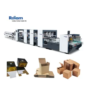 Rolam Cost-effective Large Size Folder Gluer Customize Food Box Automatic Folding Carton Gluing Machine