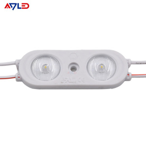 Module LED SMD étanche 12V, 2 lampes, puce 2835, 12V 24V, 62x21mm, 2W, lentille en plastique ABS mini, pour boîte à lumière rétroéclairée 6500K - Product Image 1