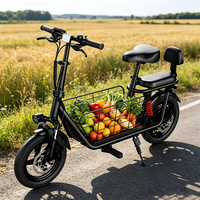 Vélo électrique pliable familial compact 500W 48V, en stock aux États-Unis, vélo de ville électrique pliable 450W 48V 12 pouces