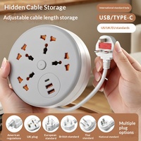 Adaptateur de voyage universel transfrontalier pour l'Asie du Sud-Est, prises EU/UK, câble d'extension ; compatible multi-pays ; câble de 1,8 m/2,8 m
