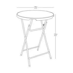 Barra portátil al por mayor, <span class=keywords><strong>terraza</strong></span> de plástico blanco, <span class=keywords><strong>mesa</strong></span> <span class=keywords><strong>plegable</strong></span> circular para exteriores, <span class=keywords><strong>mesa</strong></span> de cóctel popular, <span class=keywords><strong>mesa</strong></span> redonda con patas altas - Product Image 5