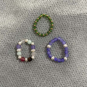 2023 Ins Style Natur Lila Kristalls tein Süßwasser Perlen Perlen Ringe Frauen Männer Handmade <span class=keywords><strong>Ring</strong></span> Festival Schmuck Geschenke SR026 - Product Image 1