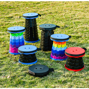 <strong>Adjustable</strong> Height Portable Lightweight Durable Plastic Home Folding <strong>Stool</strong> with Bag School Bedroom Entry - Product Image 4